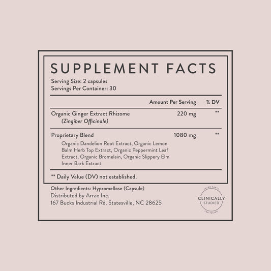 Arrae Fast-Acting Bloating Relief Digestive Enzymes, All Natural Bloat, Gas & Indigestion Relief Capsules, 60 Count