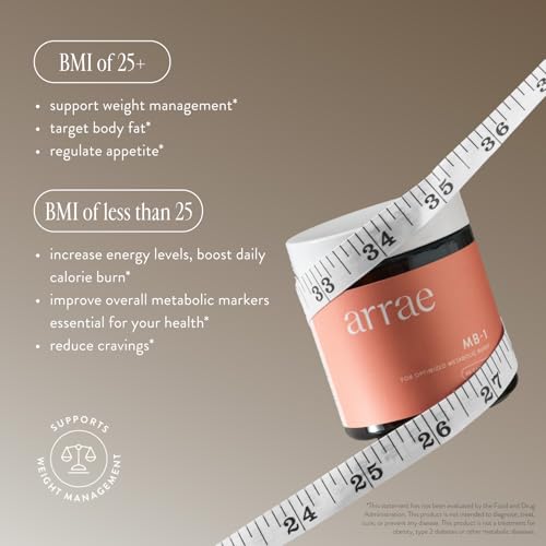 Arrae MB-1, Natural Dietary Supplement, Control Appetite, Increase Energy, Support Healthy Metabolism, 60 Capsules