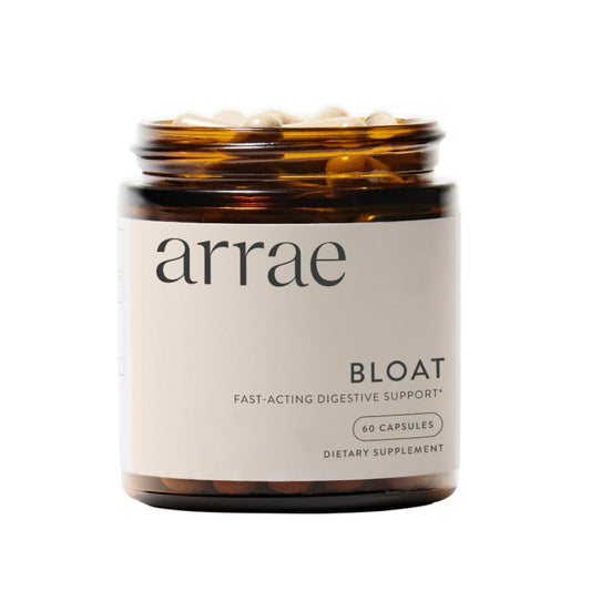Arrae Fast-Acting Bloating Relief Digestive Enzymes, All Natural Bloat, Gas & Indigestion Relief Capsules, 60 Count